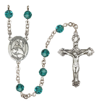 Sterling Silver 6mm Guardian Angel Protector  Engraved Catholic Rosaries