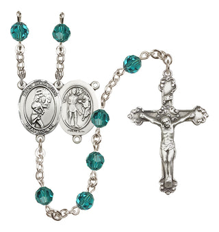 Sterling Silver 6mm Saint Sebastian/Softball Rosary
