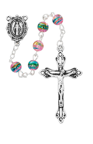 Pink Multi Color Rosary
