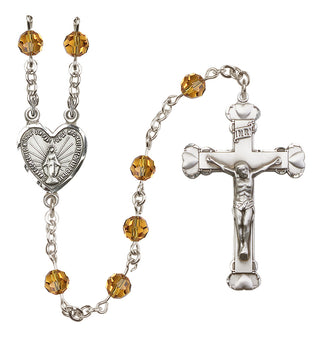 Sterling Silver 6mm Miraculous Heart Rosary