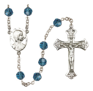 Sterling Silver 8mm Madonna Rosary