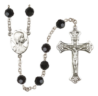 Sterling Silver 8mm Madonna Rosary