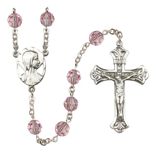 Sterling Silver 8mm Madonna Rosary