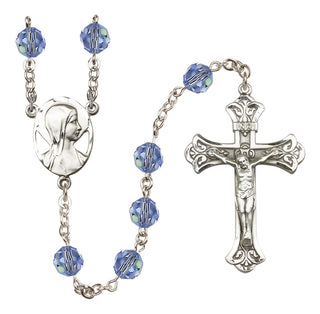 Sterling Silver 8mm Madonna Rosary