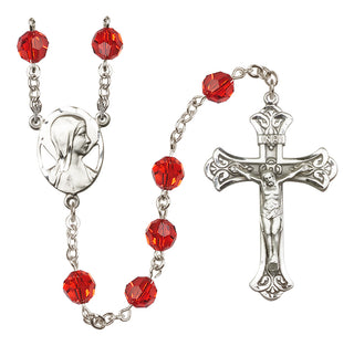 Sterling Silver 8mm Madonna Rosary