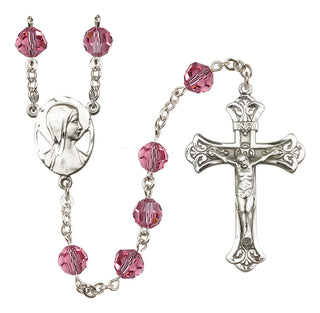 Sterling Silver 8mm Madonna Rosary