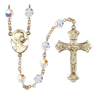 14kt Gold Filled 8mm Madonna Rosary