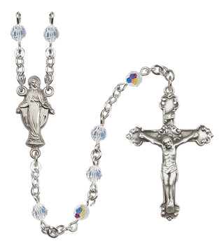 Sterling Silver 5mm Miraculous Rosary