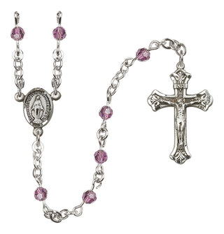 Sterling Silver 4mm Miraculous Rosary