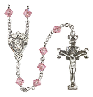 Sterling Silver 6mm Miraculous Rosary
