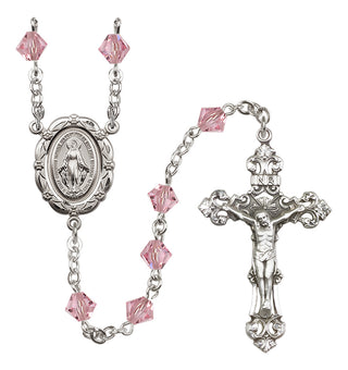 Sterling Silver 6mm Miraculous Rosary