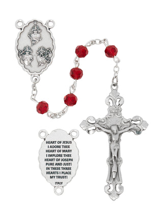 Garnet Tincut Heart Rosary