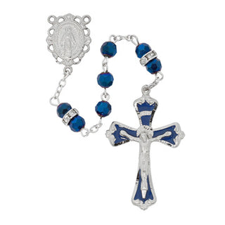 Metallic Crystal Labrador Rosary with Gift Box