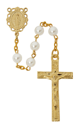 Gold Pearl Rosary