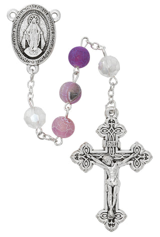 8MM Ceramic Purple Rosary
