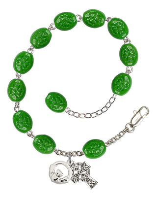 Silver Plate Irish Rosary Bracelet