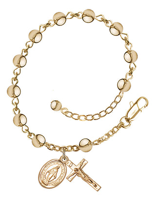 Adjustable 14 Karat Gold-Filled 5mm Rosary Bracelet