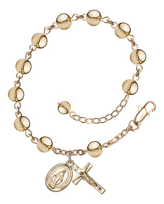 Adjustable 14 Karat Gold-Filled 6mm Rosary Bracelet