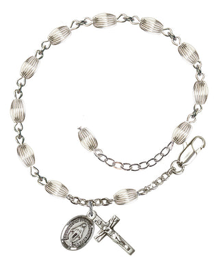 Adjustable Sterling Silver 5x7mm Rosary Bracelet