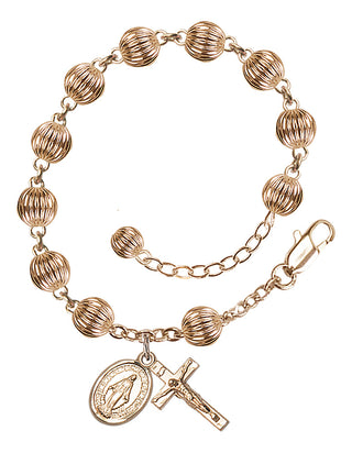 Adjustable 14 Karat Gold-Filled 6mm Rosary Bracelet