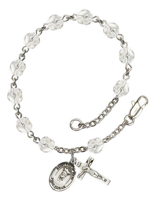 Saint Philip Neri Rosary Bracelet with Crystal Beads