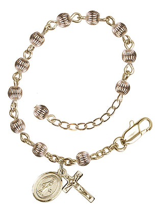 Adjustable 14 Karat Gold-Filled 4mm Infant Rosary Bracelet