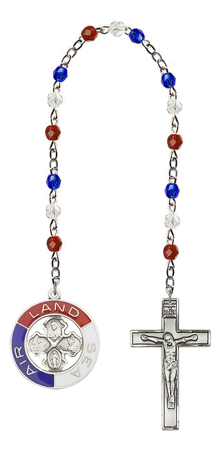 Silver Plate 6mm Military Rosary Chaplet