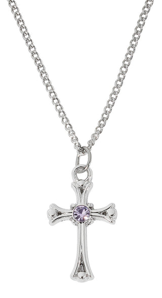 18-inch Rhodium Filled Lgt Ame Cross, Boxed