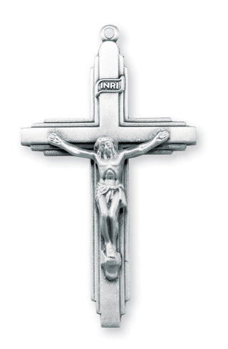 2" Sterling Silver Crucifix with 24" Chain