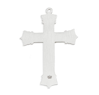 2 1/4-inch Sterling Silver Crucifix with 24-inch Chain