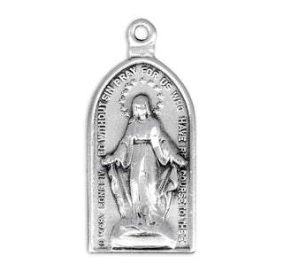 Sterling Silver Arch-Shaped Miraculous Medal