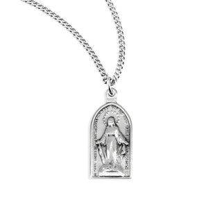 Sterling Silver Arch-Shaped Miraculous Medal