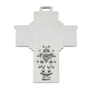 1 1/8-inch "Winged" Miraculous Cross with 24-inch Chain