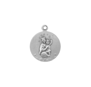 5/8-inch Sterling Silver Scapular Medal with 18-inch Chain