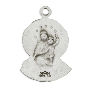 3/4-inch Sterling Silver Scapular Medal with 18-inch Chain