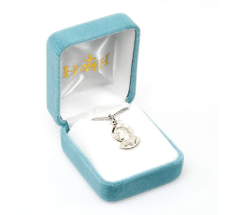 3/4-inch Sterling Silver Scapular Medal with 18-inch Chain