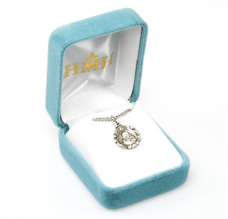 15/16-inch Sterling Silver Scapular Medal with 18-inch Chain