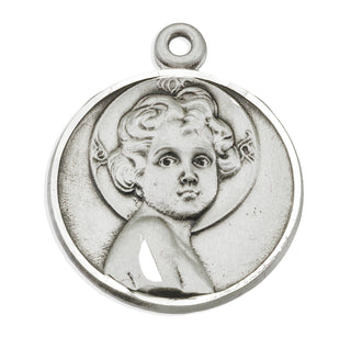 Sterling Silver "Light of the World" Round Infant Jesus Medal