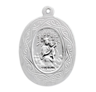 "Crown of Thorns" Sterling Silver Scapular Medal