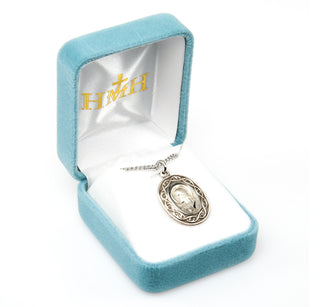 "Crown of Thorns" Sterling Silver Scapular Medal