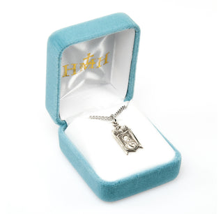 13/16-inch Sterling Silver Scapular Medal with 18-inch Chain