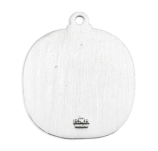 Sterling Silver Rounded Edge Square St. Christopher Medal