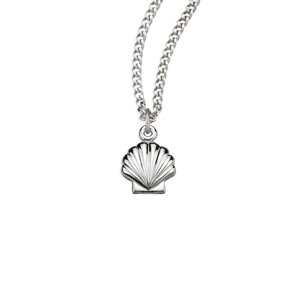 1/2 Sterling Silver Holy Baptism Shell Medal with 13 Chain ...