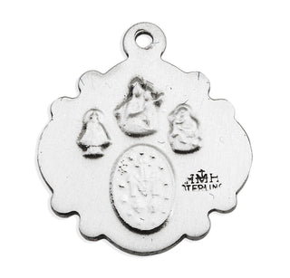 3/4-inch Sterling Silver 4-Way Medal with 18-inch Chain