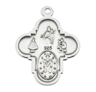 Sterling Silver 4-Way Medal