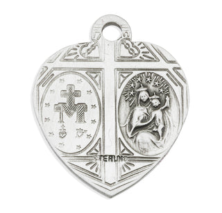 Sterling Silver Miraculous Scapular Medal