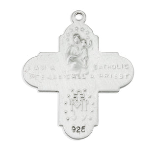 Sterling Silver 4-Way Medal
