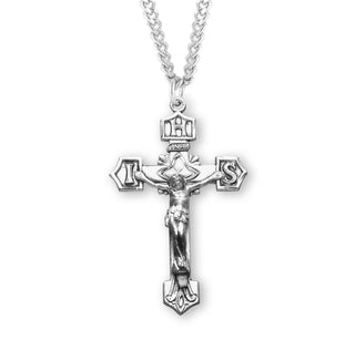 1 15 16 Inch Sterling Silver Crucifix With 24 Inch Chain 3