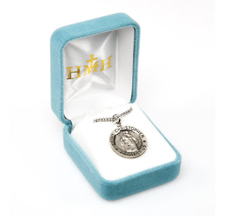 Sterling Silver Round St. Christopher Medal