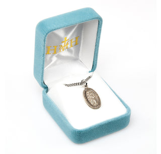 Sterling Silver Oval St. Christopher Medal